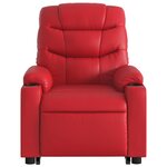 vidaXL Fauteuil inclinable électrique rouge similicuir
