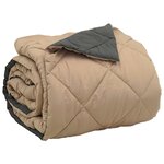 vidaXL Duvet complet toute l'année Anthracite et Taupe 220 x 260 cm