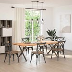 vidaXL Pieds de table à manger en forme de X  2 pièces  acier naturel  90 x (72-73) cm