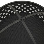vidaXL Foyer avec tisonnier 68 cm XXL Acier