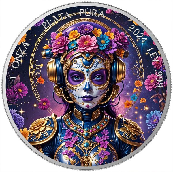 Pièce de monnaie en Argent g 31.1 (1 oz) Millésime 2024 DIA DE LOS MUERTOS