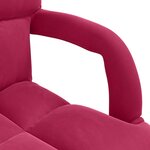 vidaXL Fauteuil de sol ajustable Bordeaux Velours
