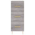 vidaXL Buffet Sonoma gris 34 5x34x90 cm Bois d'ingénierie