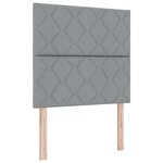 vidaXL Lit à sommier avec matelas et LED Gris clair 120x200 cm Tissu