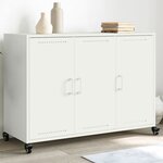 vidaXL Buffet blanc 100 5x39x72 cm acier