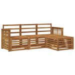 vidaXL Ensemble de canapés d'extérieur 4 Pièces Naturel