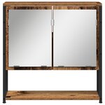 vidaXL Meuble sous-vasque de salle de bain avec lavabo intégré en vieux bois en bois d'ingénierie