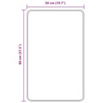 Tapis de bain rectangulaire gris foncé 50x80 cm en polypropylène antidérapant