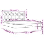 VidaXL Cadre de lit ottoman avec matelas bleu foncé 160x200 cm velours