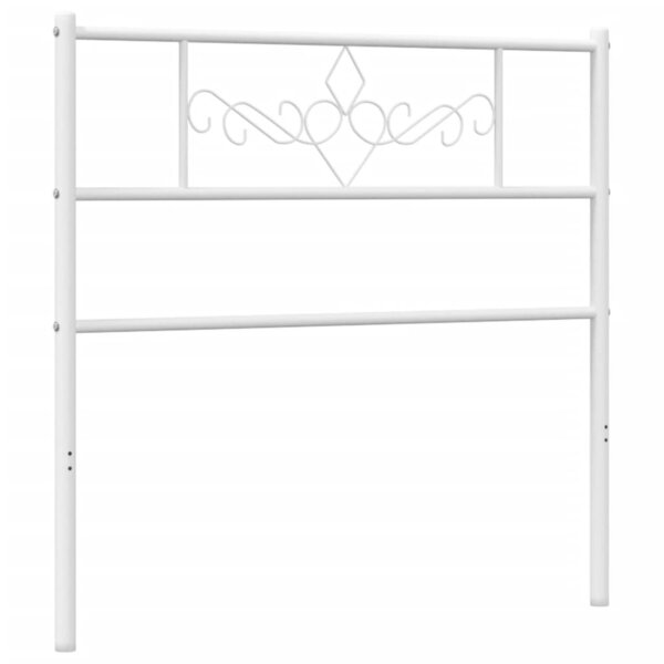 vidaXL Tête de lit métal blanc 80 cm