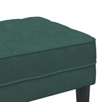 vidaXL banc avec coussin Vert foncé 113 x 57 x 39 cm Velours