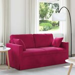 vidaXL Canapé Bordeaux 158 x 78 x 80 cm Velours