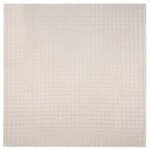 vidaXL Tapis de surface Carré HUARTE Beige 200 x 200 cm Polyester