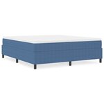 vidaXL Lit à ressorts Bleu 180 x 200 cm Tissu en velours côtelé