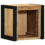vidaXL Table de chevet 40x35x40 cm bois massif de manguier brut