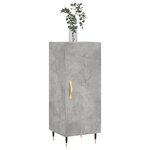 vidaXL Buffet Gris béton 34 5x34x90 cm Bois d'ingénierie
