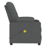 vidaXL Fauteuil de massage Gris foncé Tissu