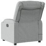 vidaXL Fauteuil de massage inclinable électrique gris clair tissu