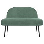 vidaXL Banc rembourré avec dossier Vert marin 110 x 60 x 76 cm Velours