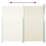 vidaXL Auvent latéral rétractable 140 x 300 cm Blanc cassé