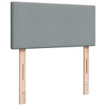 vidaXL Sommier à lattes de lit avec matelas gris clair 80x200 cm tissu