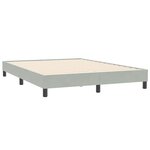vidaXL Sommier à lattes de lit et matelas gris clair 160x210cm velours