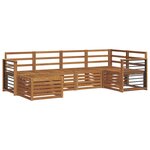 vidaXL Ensemble de canapés d'extérieur 6 pc Naturel Polyester