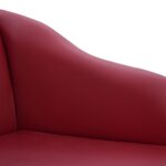 vidaXL Chaise longue Rouge bordeaux Similicuir