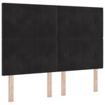 Lit à ressort vidaXL avec matelas et LED noir 160x200 cm velours