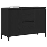 vidaXL Buffet Chêne noir 104 x 35 x 70 cm Bois d'ingénierie