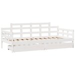 vidaXL Lit de jour et tiroirs sans matelas blanc 80x200 cm bois massif
