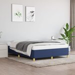 vidaXL Cadre de lit Bleu 140 x 200 cm Tissu
