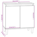 vidaXL Meuble d'évier chêne fumé 58x33x60 cm bois d'ingénierie
