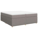 vidaXL Sommier à lattes de lit avec matelas Taupe 200x200 cm Tissu
