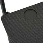 vidaXL Table de balcon Marron 60x64x83 5 cm Plastique Aspect de rotin