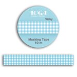 Masking tape 10 m - vichy bleu