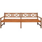 vidaXL Banc de jardin avec coussins 240 cm Bois solide d'acacia