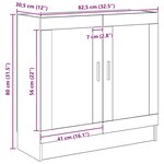 vidaXL Bibliothèque chêne artisanal 82 5x30 5x80 cm bois d'ingénierie