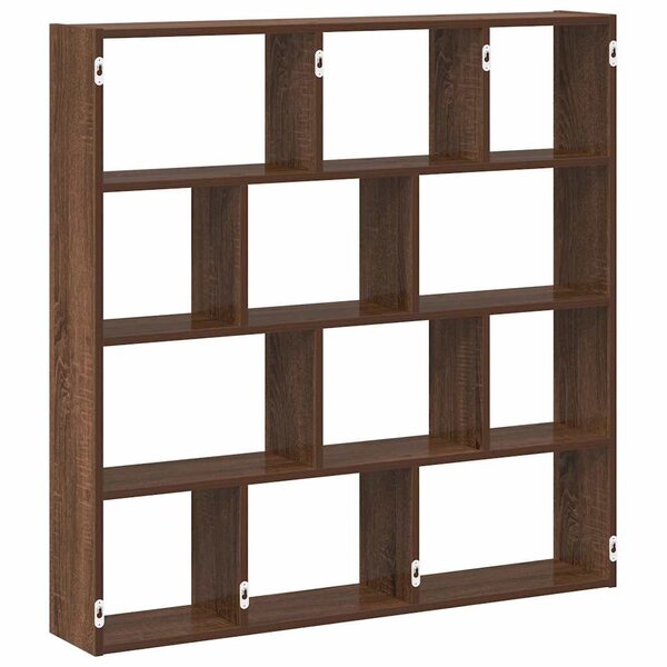 vidaXL Étagère cube murale 12 compartiments chêne marron