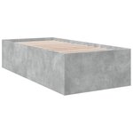 vidaXL Cadre de lit sans matelas gris béton 75x190 cm