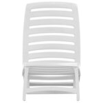 vidaXL Chaise de plage pliable pour enfants 4 Pièces Plastique Blanc