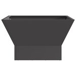 vidaXL Foyer carré noir 60x60x35 cm en acier