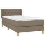 vidaXL Sommier à lattes de lit avec matelas Taupe 80x200 cm Tissu