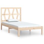 vidaXL Cadre de lit bois de pin massif 75x190 cm petit simple