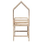 vidaXL Lit superposé et échelle et toit 90x190 cm bois de pin massif