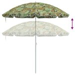 vidaXL Parasol de plage Vert 206 x 206 x 212 cm Polyester  Métal