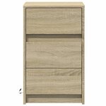 vidaXL Armoire de chevet avec lumières LED chêne sonoma