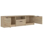 vidaXL Meuble TV chêne sonoma 140x35x40 cm bois d'ingénierie