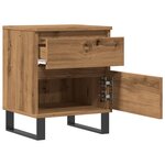 vidaXL Table de chevet chêne artisanal 40x35x50 cm bois d’ingénierie