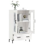 vidaXL Buffet haut blanc brillant 69 5x31x115 cm bois d'ingénierie
